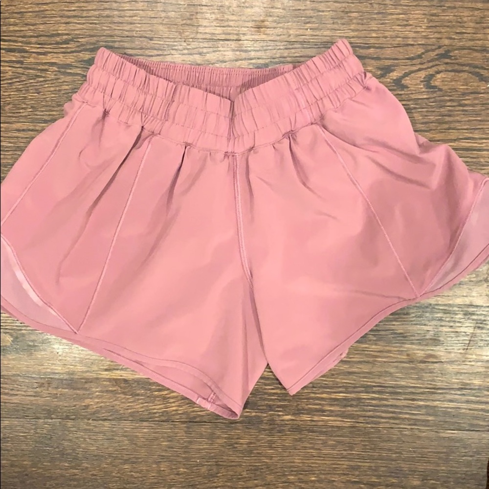 Lululemon Hotty hot shorts, mauve color